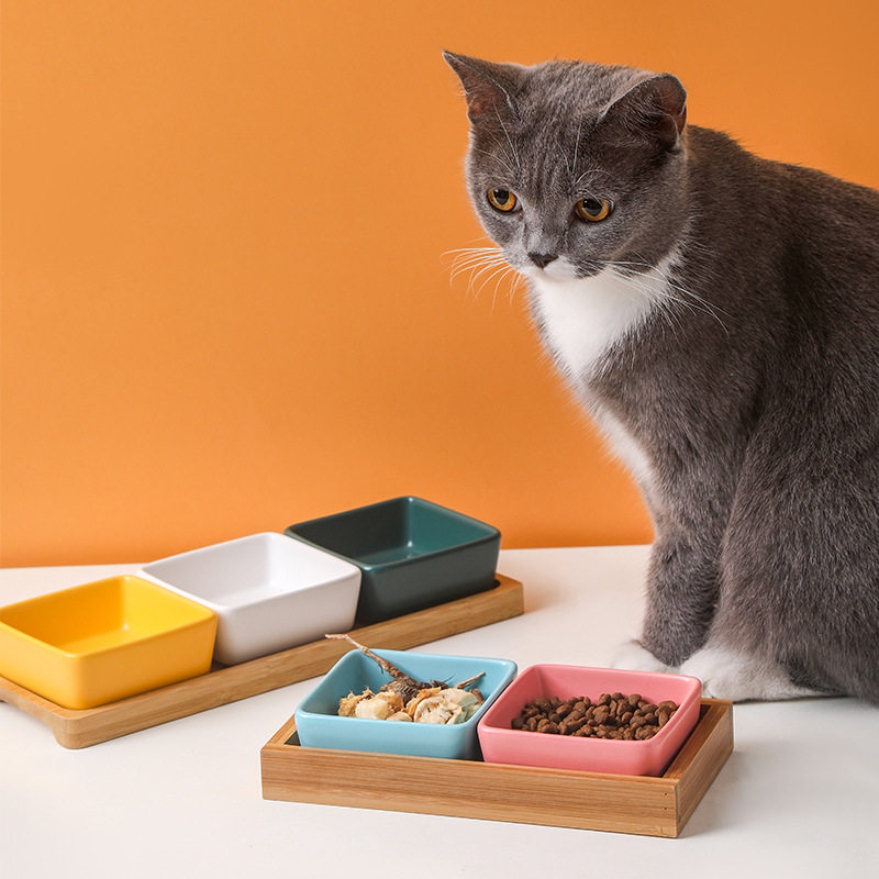 黑色猫碗陶瓷喝奶罐头零食碗