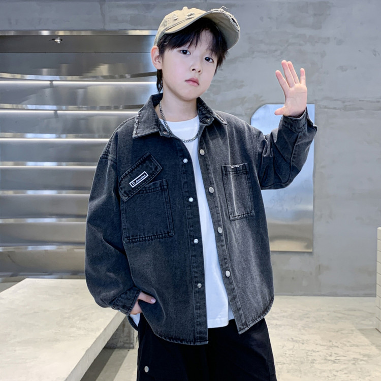 907牛仔衬衫童装童装