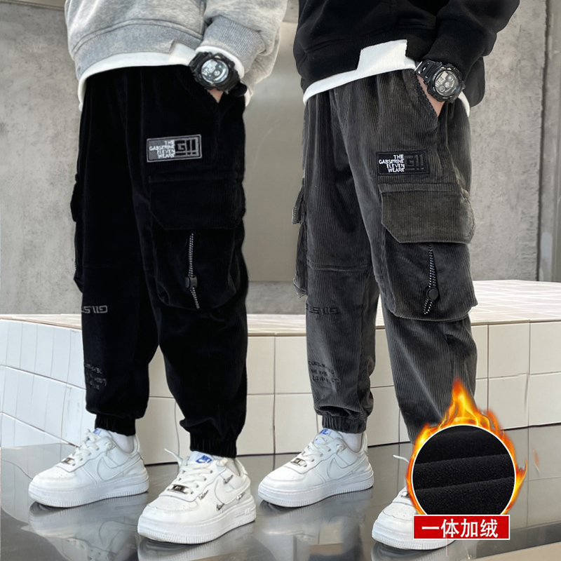 彩桥服饰&DK3385加绒条绒裤童装童装