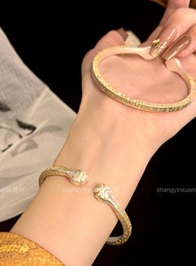 尚银轩9999足银吉言猫爪银手镯