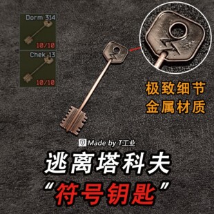 【金属实物】“符号钥匙”神秘房间/宿舍314装饰钥匙-塔科夫周边