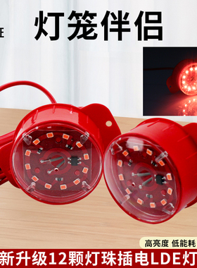 灯笼伴侣LED灯新年灯笼专用LED发光红色灯笼内灯3C认证灯笼内用灯
