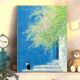 猫与春天成品装 饰画仿油画风景小众高级感唯美治愈卧室客厅摆挂画
