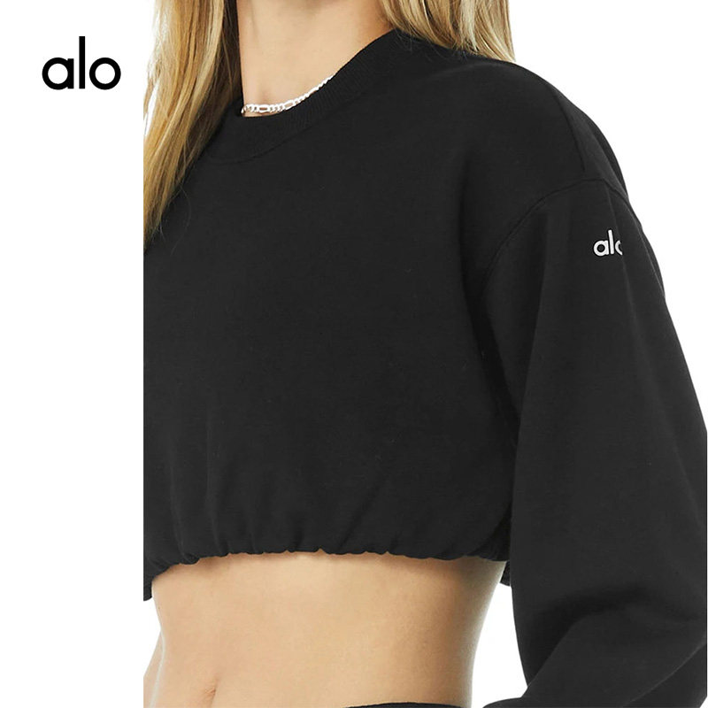 ALO YOGA CREW NECK LOOSE YOGA LONG SLEEVE PULLOVER SWEATSHIRT DEVOTION CREW NECK PULLOVER