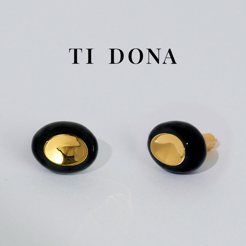 TI DONA 珐琅耳饰复古独特气质耳钉金属耳环小众设计感高级感精致