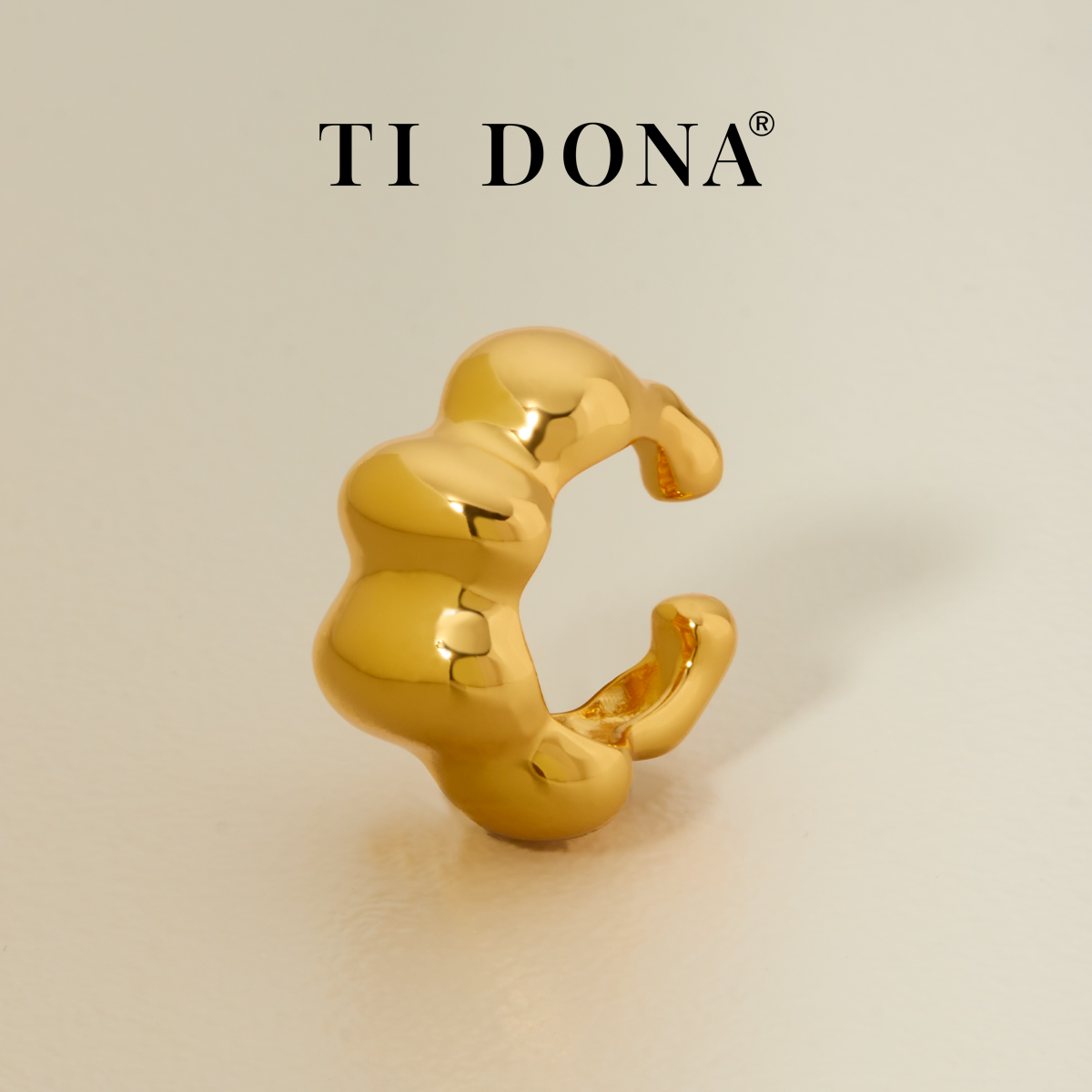 TIDONA金属耳夹男女金色银色