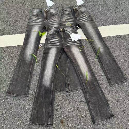 美式cleanfit重磅水洗微喇黑牛