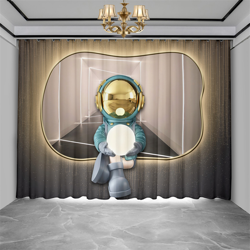 窗帘隔断男生酒吧网红直播背景布