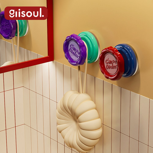 火漆印吸盘挂钩免打孔强力承重