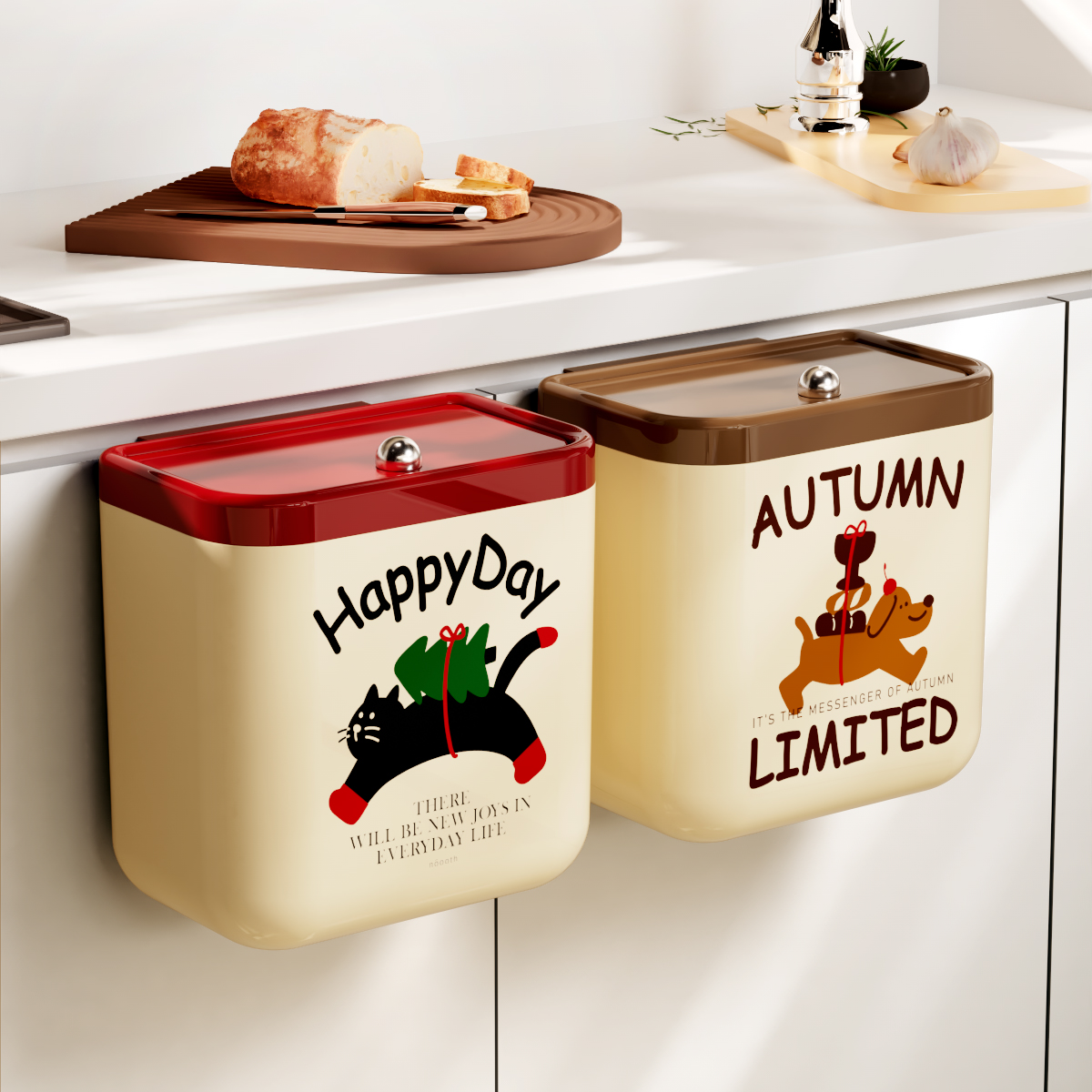 几所带盖壁挂垃圾桶厨房卫生间