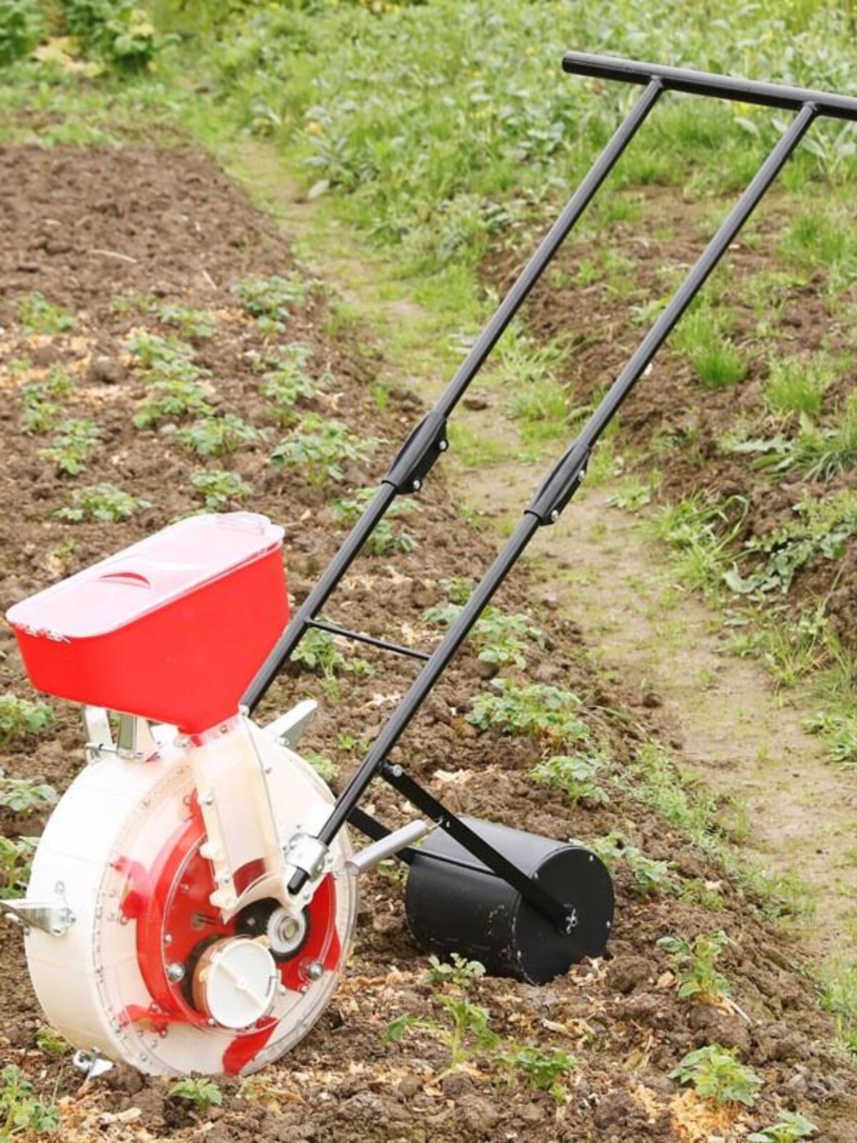 农用手动播种器多功能定量点播机滚轮播种机施肥一体机园艺工具u.