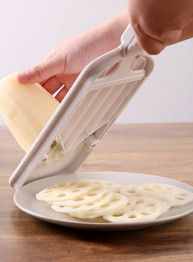 莲藕擦片器多功能切菜神器厨房厚度可调柠檬土豆刨片带护手擦片机