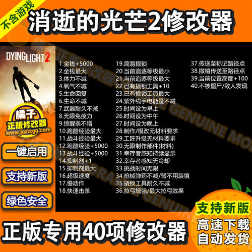 消逝的光芒2人与仁之战修改器 联机Steam和EPIC辅助科技 不含游戏
