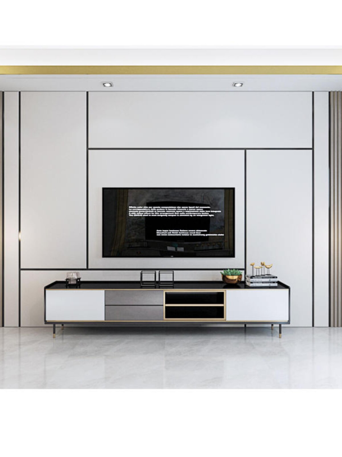 硬包电视背景墙格栅木饰面现代轻奢客厅沙发卧室床头软包背景定i.