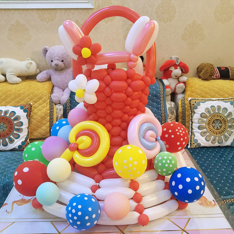 哑光长条气球装饰用品布置加厚 儿童玩具魔术气球创意diy编织造型