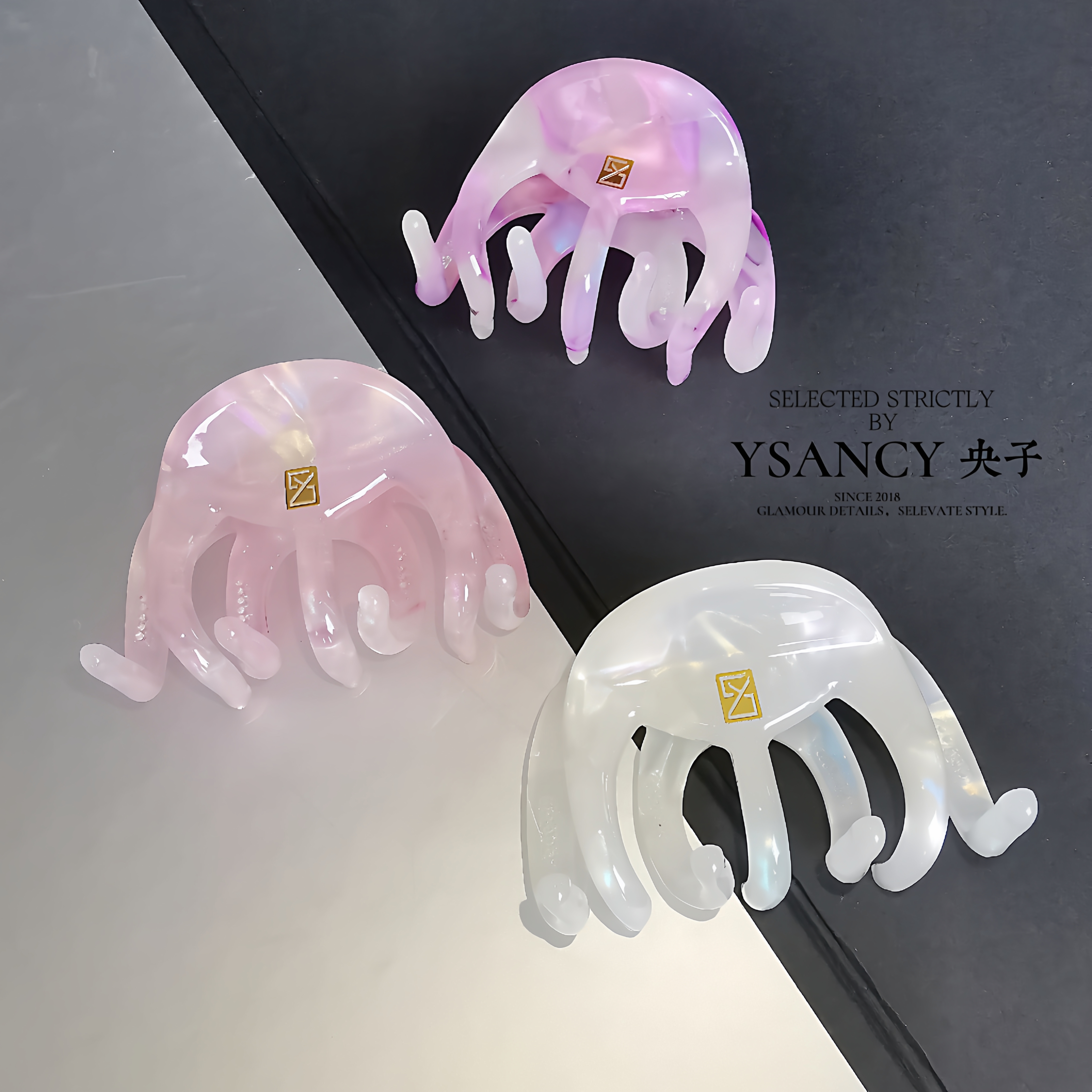 炫彩人鱼姬加厚板醋酸抓夹章鱼款