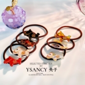 央子Ysancy可爱醋酸小马镶钻发绳甜美高弹力扎头皮筋马上有钱发圈