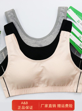 AB内衣正品 带胸垫瑜伽无钢圈运动文胸 精梳纯棉透气女士背心C409