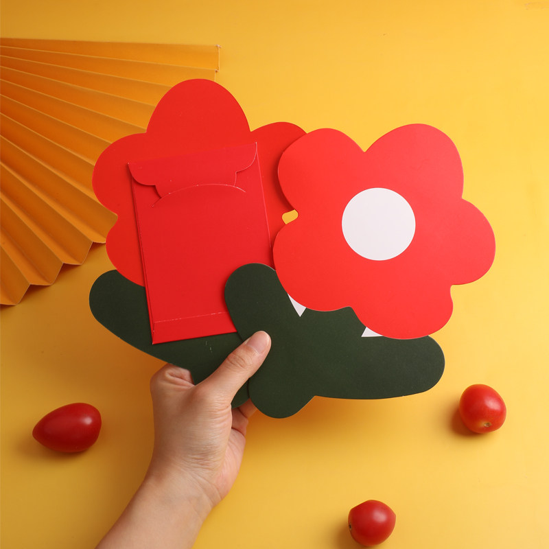 小红花创意红包袋利是封