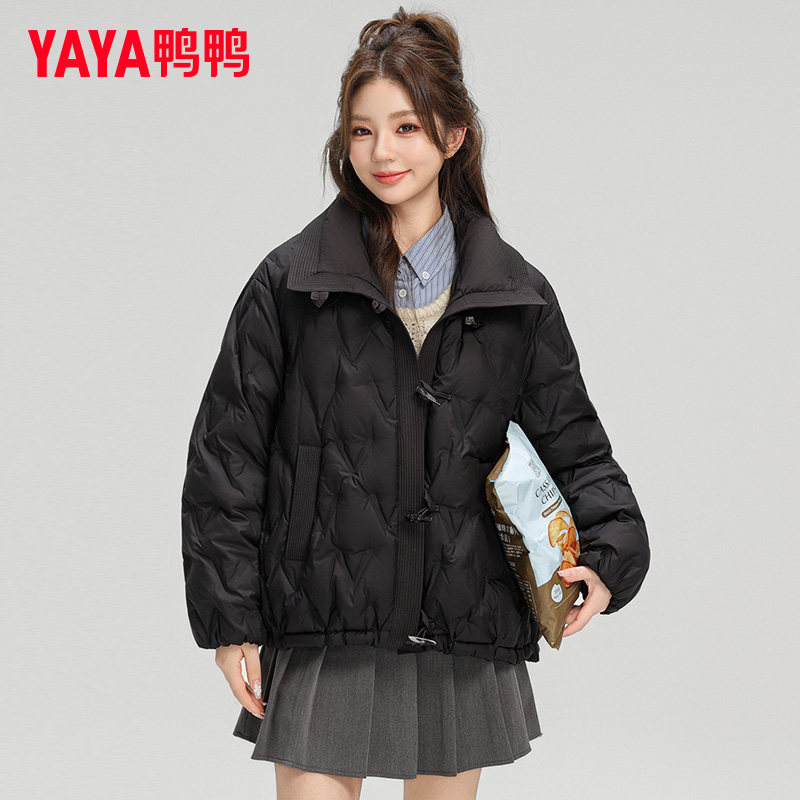 鸭鸭品牌高级感宽松羽绒服女2025年冬季新款厚实保暖时尚百搭外套