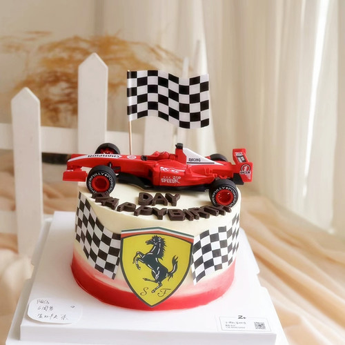 F1方程式赛车蛋糕装饰摆件