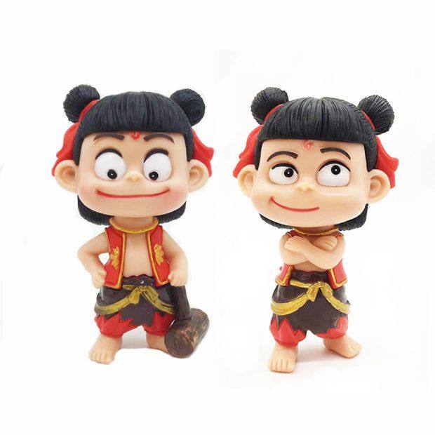 哪吒蛋糕装饰摆件卡通可爱搞怪公仔玩偶儿童宝宝生日烘焙配件插件