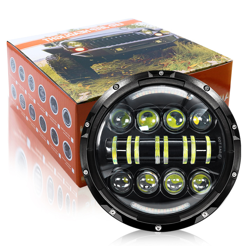 7寸牧马人大灯超亮聚光摩托车