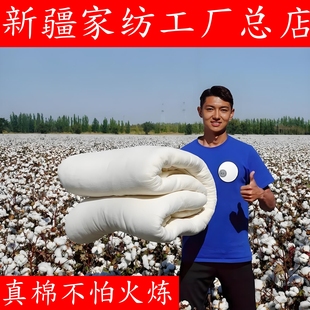 新疆棉花被棉被100%一级纯棉花全棉被芯棉絮床垫被褥子加厚秋冬被