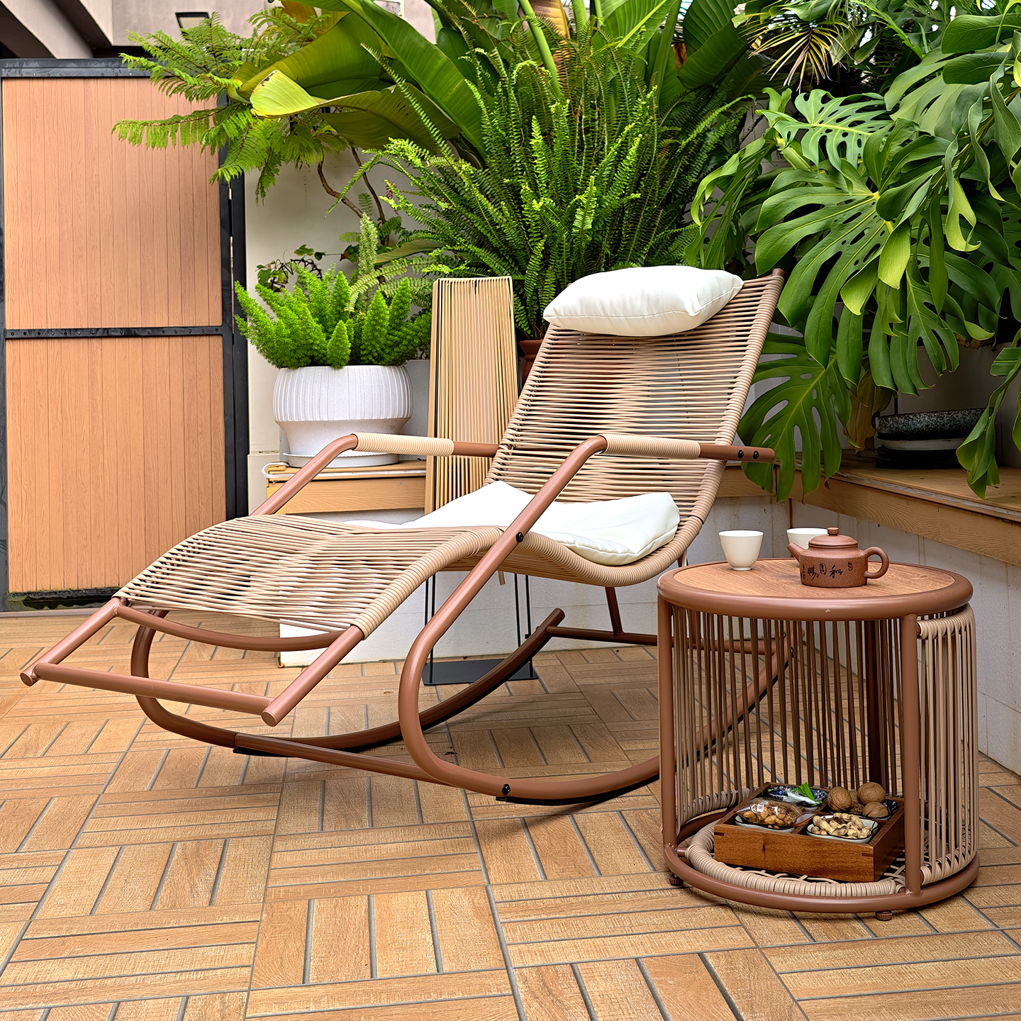 户外庭院藤编逍遥摇椅
