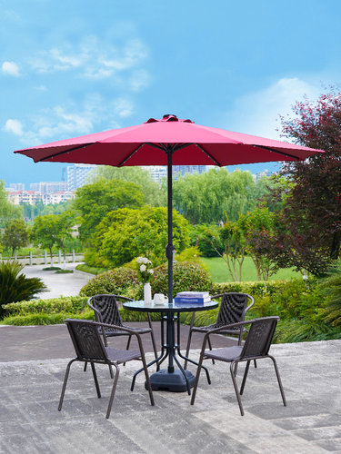 户外伞、庭院伞、露天花园中柱伞、户外大摆伞、阳台伞、桌椅组合