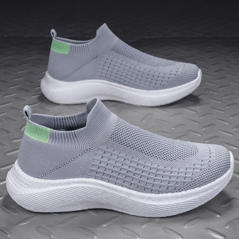 多走路透气网面一脚蹬百搭袜子鞋