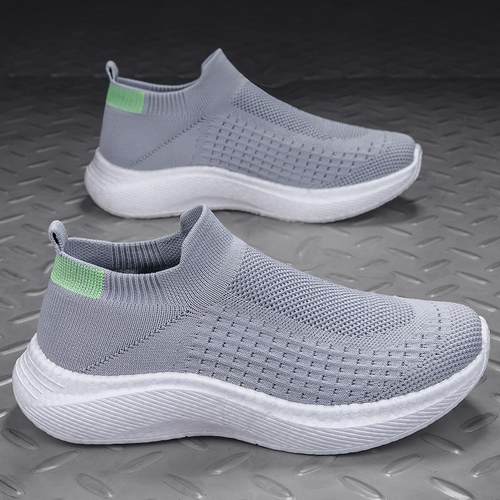 多走路透气网面一脚蹬百搭袜子鞋