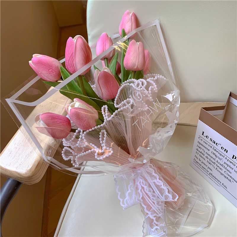 假花仿真花束送人郁金香仿真花假花领证手捧花闺蜜野餐拍照花束客