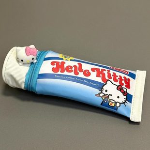 收纳ins风大容量2024笔袋女颜值生高文具盒创意可爱hello新kitty