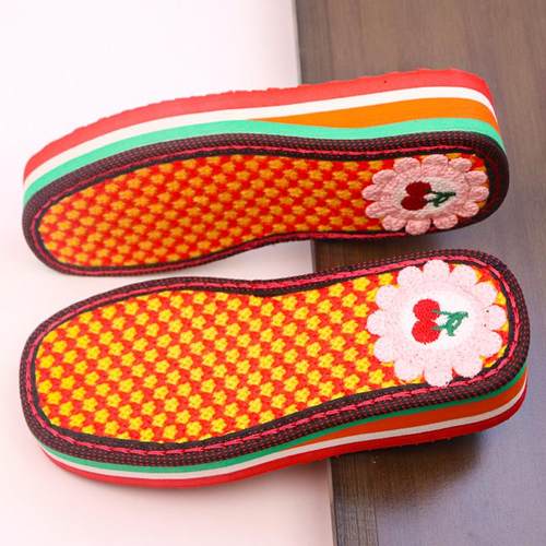 【菠萝绣花底】勾鞋底子勾拖鞋底子防滑毛线底男女士加厚单底