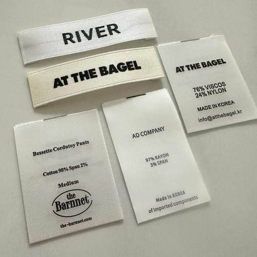 东大门现货韩国领标织唛丝印唛洗水唛服装商标衣服布标签设计定制