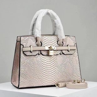 大容量手提包女单肩包亮皮石头纹handbags 百搭包包bag时尚