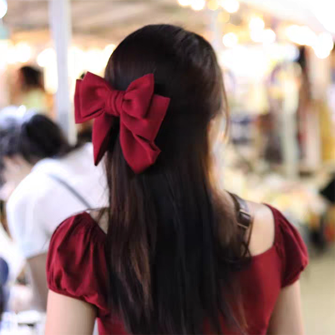 jk网红发夹制服布艺大蝴蝶结