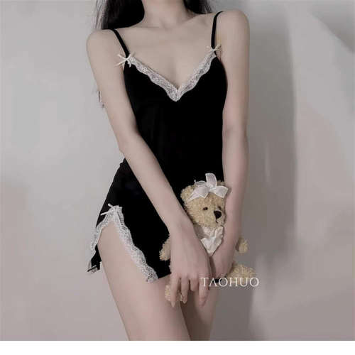 纯欲暗黑连衣裙吊带睡裙
