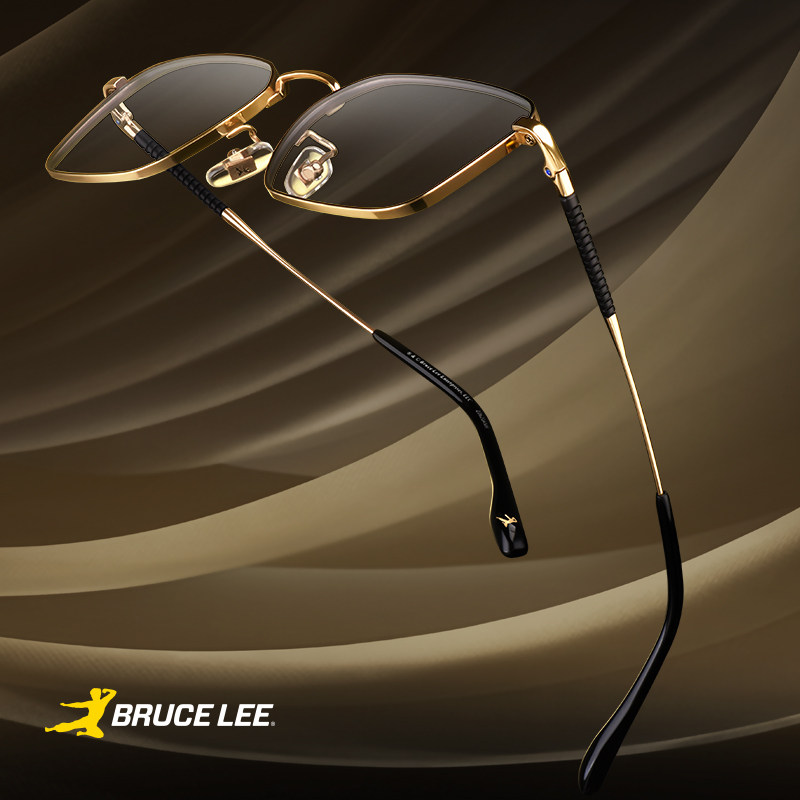 李小龙联名弹性眼镜近视超轻β钛金属舒适中性方形高度数全框时尚