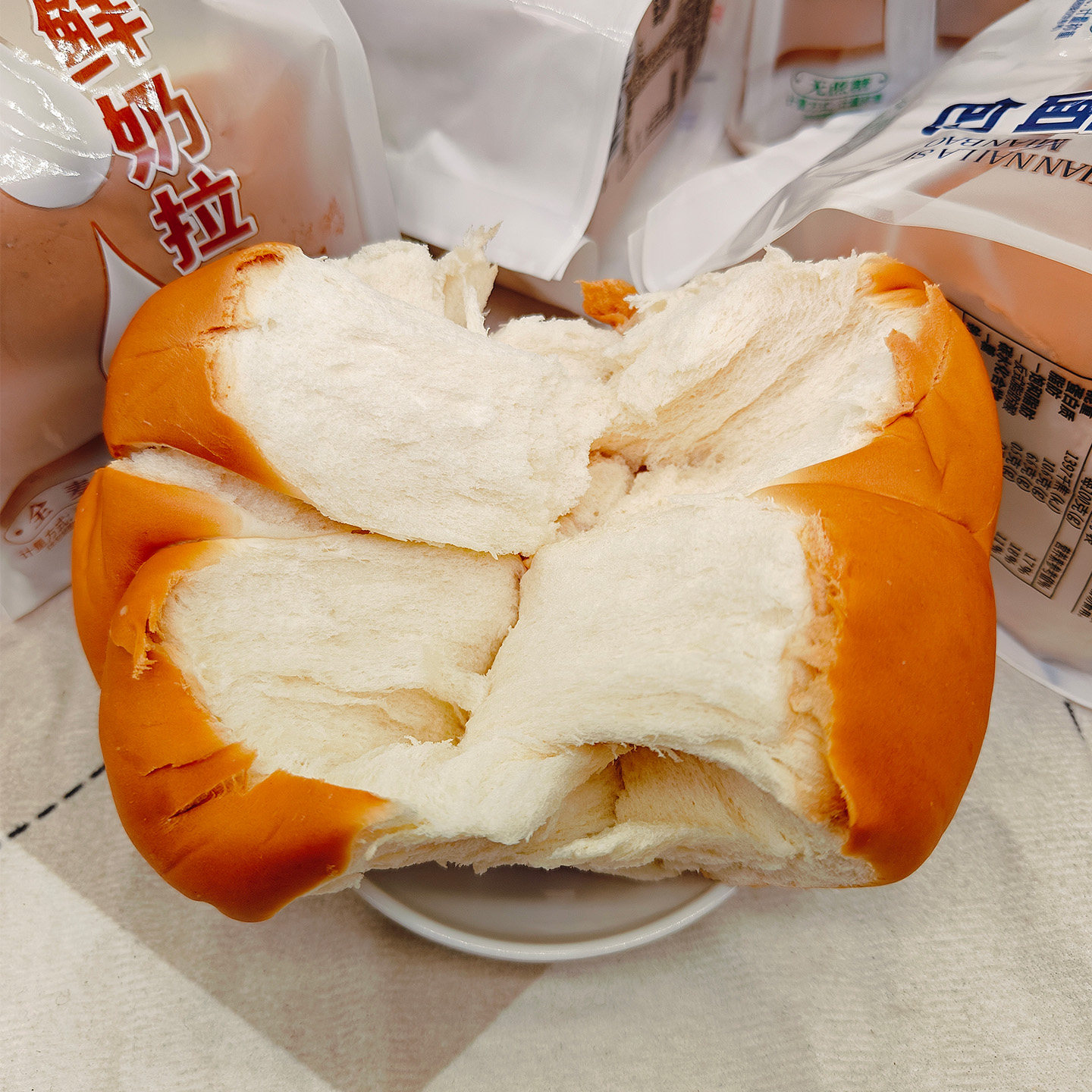 精锐鲜奶拉丝面包全麦无蔗糖原味图片