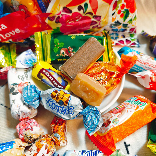 俄宝多牌混合味糖果500g巧克力味