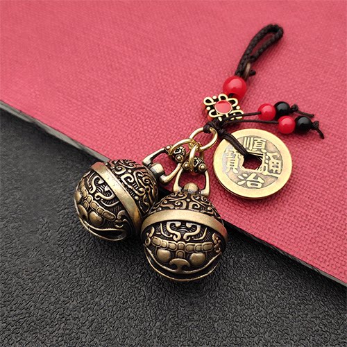 铃铛黄铜钥匙扣挂件零点零一黄铜