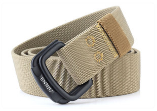 带 双环扣 帆布编织裤 潮派休闲腰带 合金单圈 弹力尼龙松紧皮带男