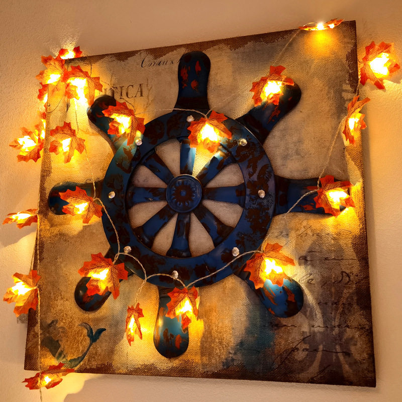 厂家亚马逊led枫叶灯串三节电池灯圣诞节彩灯万圣节装饰灯串,家装灯饰光源,室内LED灯带,淘宝优惠券,粉丝福利购,淘宝优惠卷