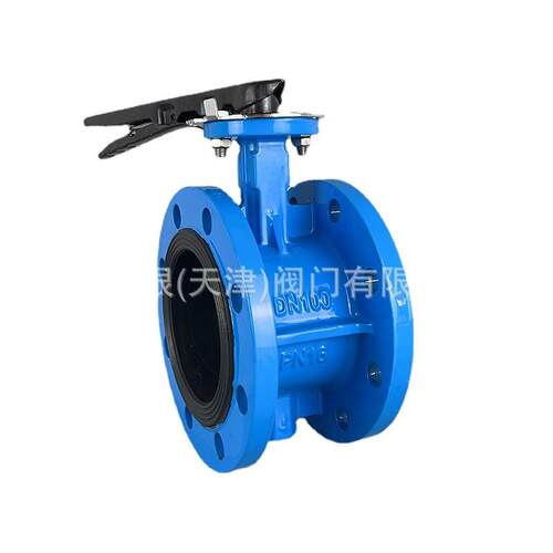 手柄法兰蝶阀定制国标大体手动双法兰重型中央空调供水D41X-16