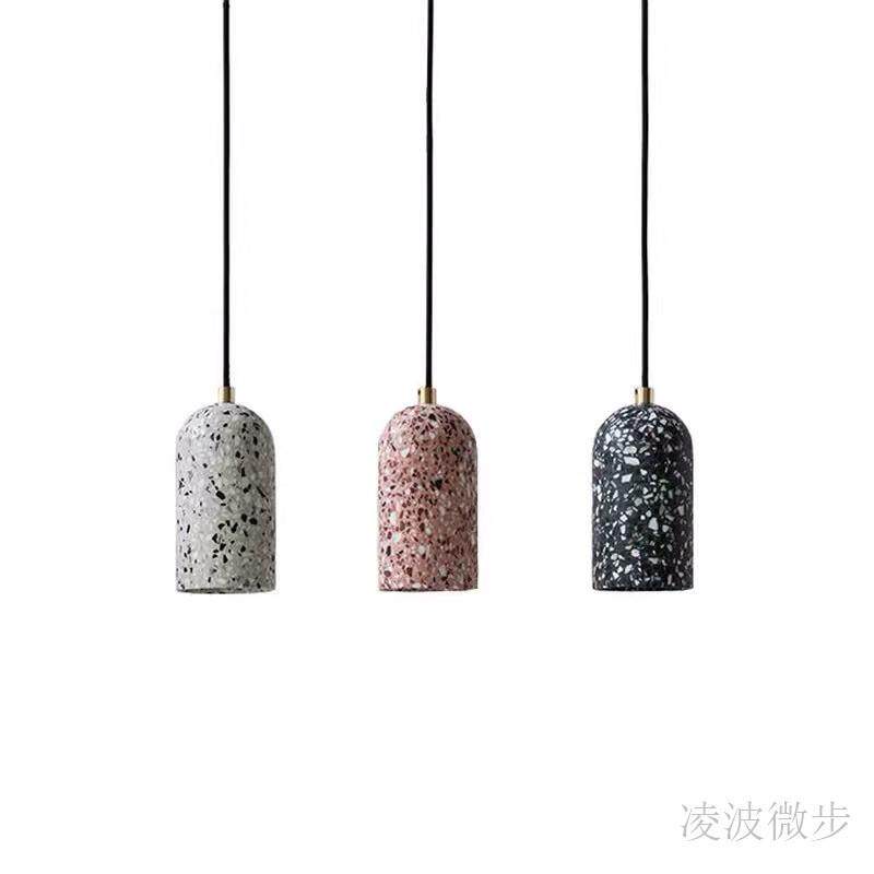 北欧水泥吊灯橱窗吧台单头个性创意卧室床头水磨石吊灯