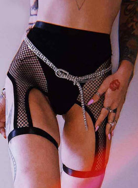 Sexy hollow fishnet stitching temptation panties诱惑情趣内裤