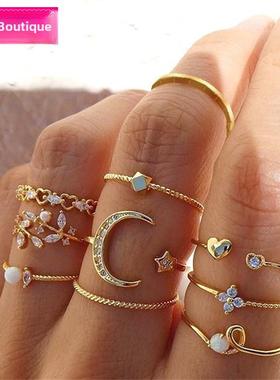 girlKnucklesetwom戒指