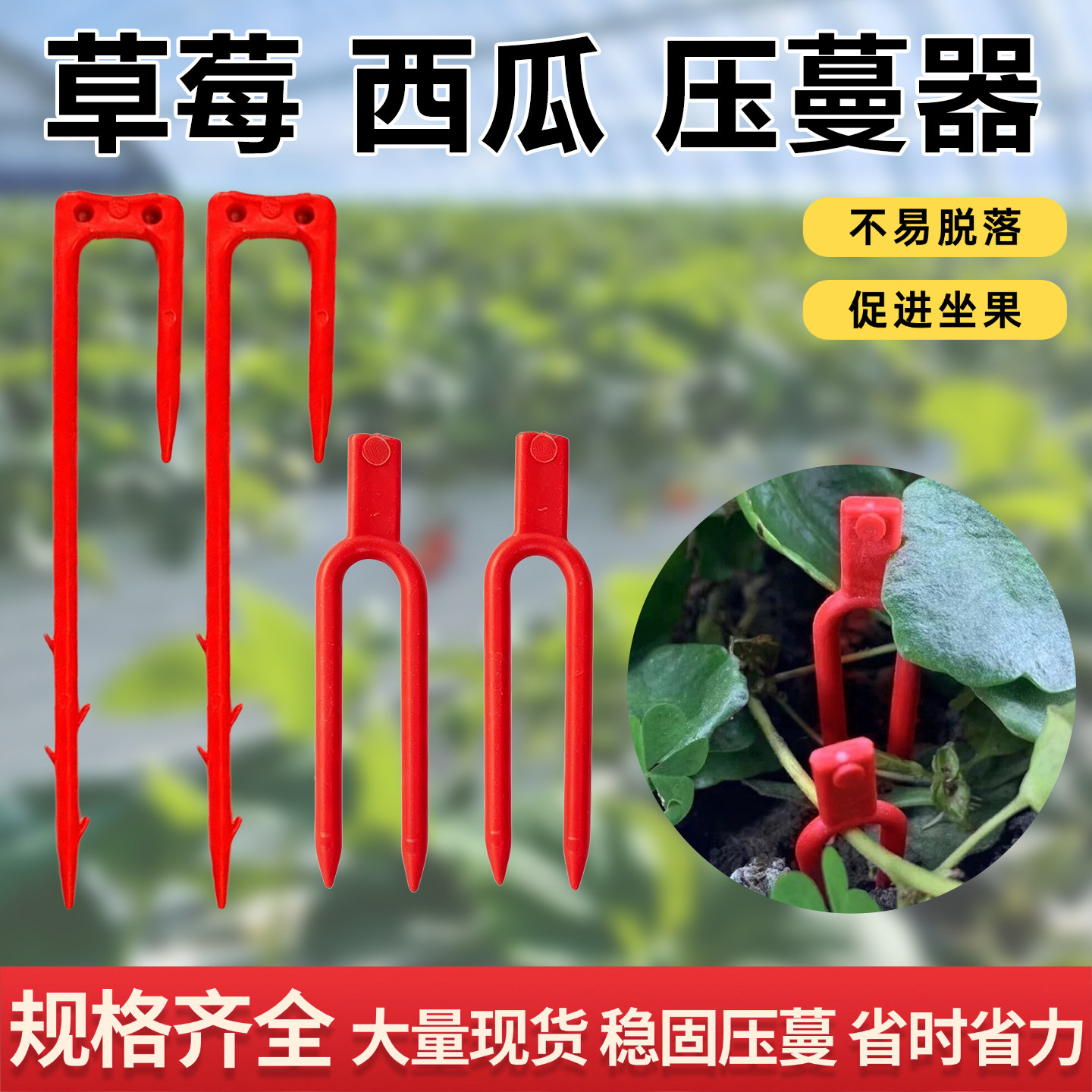 西瓜草莓压苗叉子压蔓器固定器甜瓜定苗藤蔓定植器走茎固定叉子